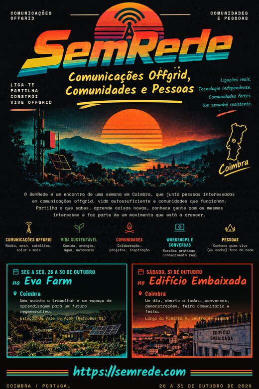 O cartaz do SemRede 2026, em portugu&ecirc;s